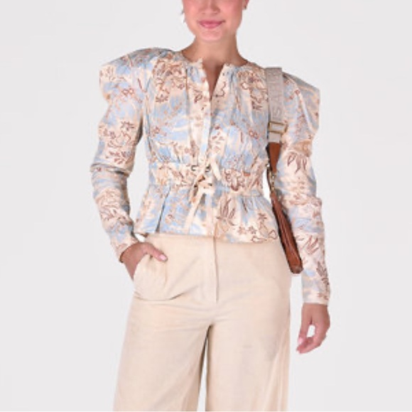 NWT Ulla Johnson Size 8 Edena blouse in Gardenia - Picture 3 of 7